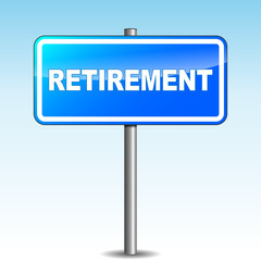 Vector retirement signpost