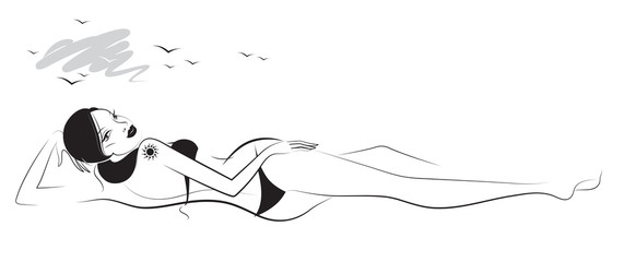 Woman on the beach
