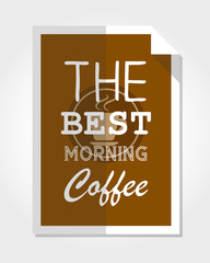 morning coffee poster