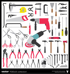Tools vector silhouettes