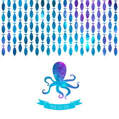 card with octopus - 63228474