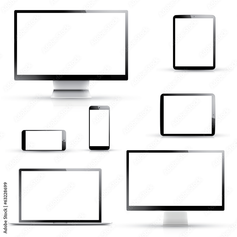 Canvas Prints electronic vector devices isolated on white background