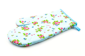 Oven glove isolated white background