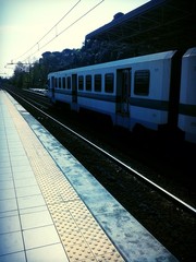 Naklejka premium treno in stazione