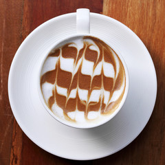 Cup of latte coffee