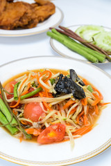Papaya spicy salad named 
