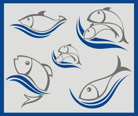 Signs with fish