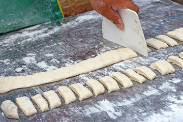 Deep-fried dough stick in the market