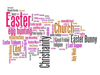 Easter - word cloud illustration