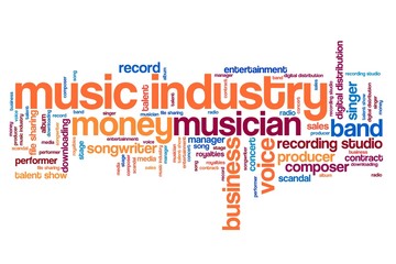 Music industry - word cloud illustration