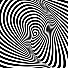 Design monochrome whirlpool movement illusion background - 63231888