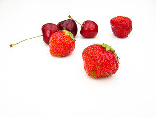 fraise cerise fruit rouge