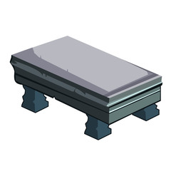 stone table isolated illustration