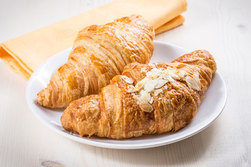 Fresh baked croissants