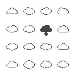 Cloud shapes set