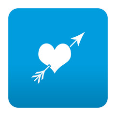 Etiqueta tipo app azul simbolo amor