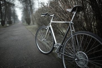 Fototapeta na wymiar old bike on the street