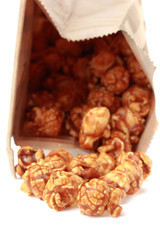 caramel popcorn in paper box