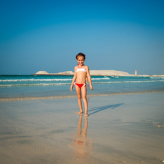 cute little girl on the beach