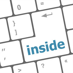 inside word on computer pc keyboard key