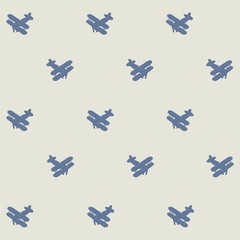 Seamless Background of Vintage Airplanes