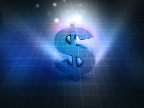 US Dollar on abstract background