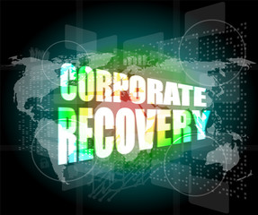 corporate identity word on business digital screen