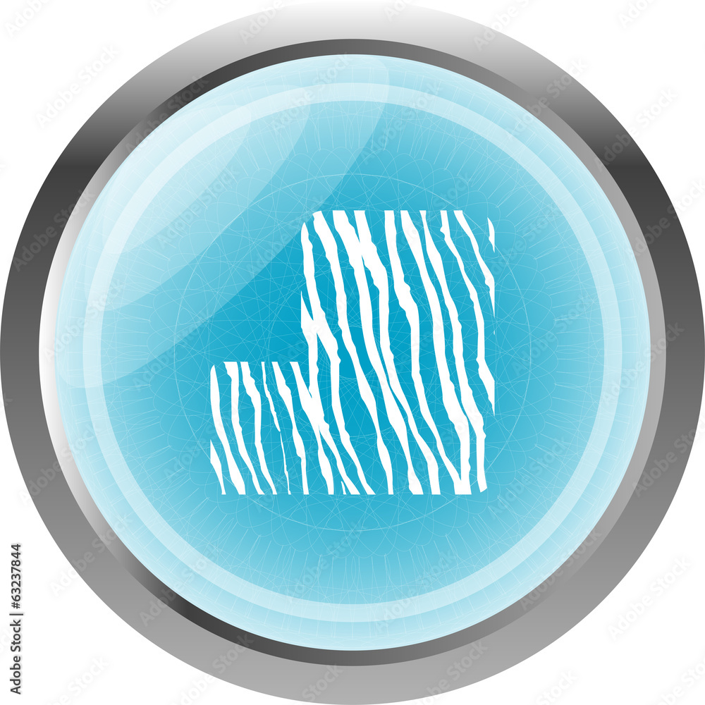 Poster abstract icon on internet button isolated on white