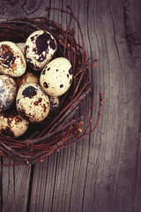 Fresh eggs on a table