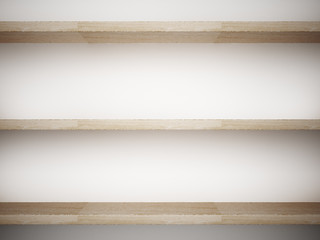 wood shelf on the wall of interior decorated