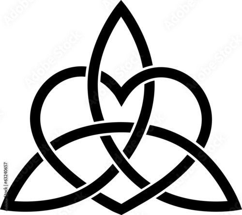 Keltisches Symbol Für Familie Und Liebe "Triquetra Herz Heidentum, Kelten Dreifach Knoten" fichier vectoriel