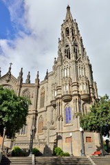 Fototapeta na wymiar Cathedral in Arucas