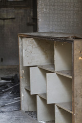 detail of ruined house