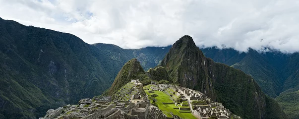 Gordijnen Machu Picchu beautiful panorama overview © 3532studio