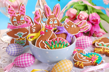 homemade gingerbread cookies for easter