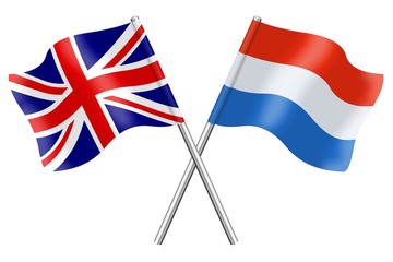 Flags: United Kingdom and Luxembourg