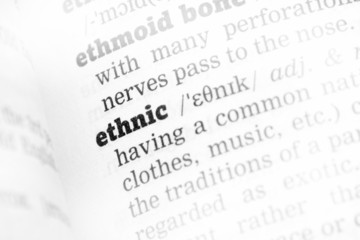 Fototapeta premium Ethnic Dictionary Definition