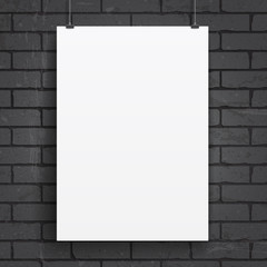 Blank paper poster