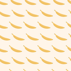 Seamless background with yellow bananas. Vector illustration.