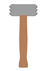 cartoon illustration of stone hammer