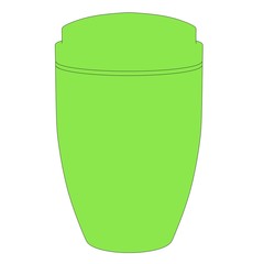 cartoon illustration of urn for ashes