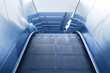 escalator of the subway station,in Beijing