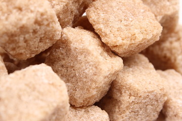 Brown cane sugar cubes