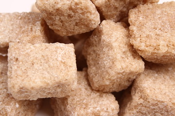 Brown cane sugar cubes