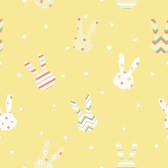 Simple cute easter pattern with rabbits.