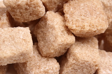 Brown cane sugar cubes