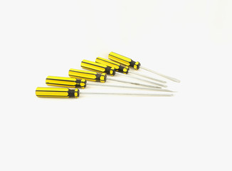 Many types of screwdrivers
