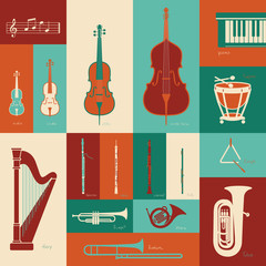 Classica music instruments