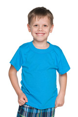 Little boy in the blue shirt