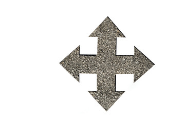 Obraz premium arrow sign on asphalt